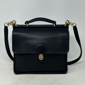 Coach Black Crossbody Bag with Structured Design